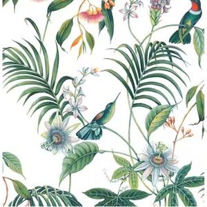 New! 1 Roll Adilah White Tropical Floral Wallpaper by Superfresco Easy, 56 sq ft